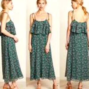 NWOT REBECCA MINKOFF PAISLEY MAXI DRESS IN GREEN